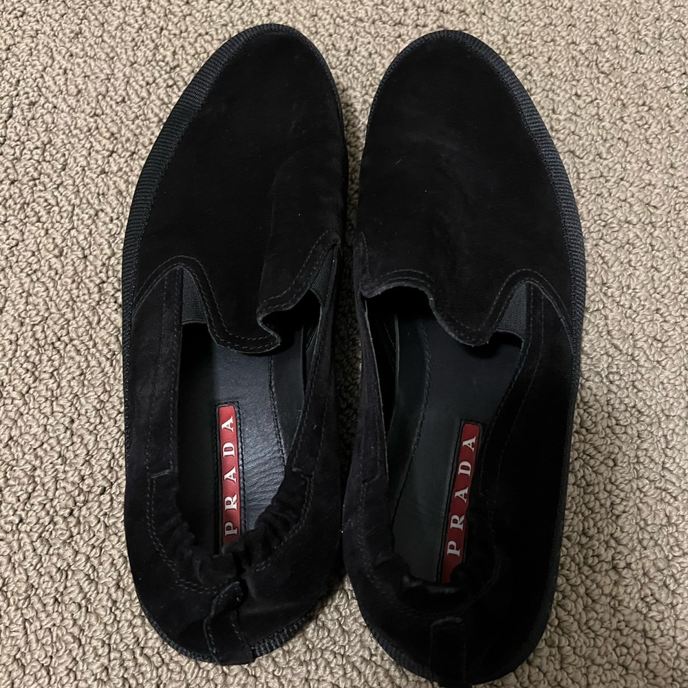 Prada mens slip ons